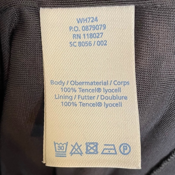 Boden 1/2 Sleeve Fitted Midi Dress in Black Pink Spots Petals Size 6 - Picture 4 of 4